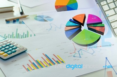 Business Graph Vintage Stock Photo