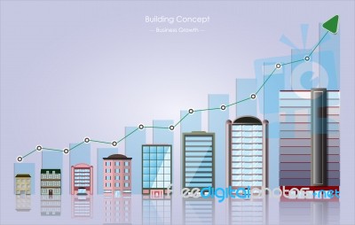 Business Growth Concept Building Set Stock Image