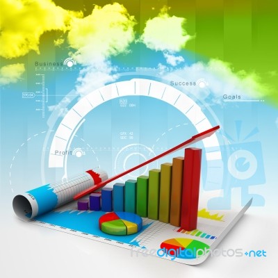 Business Growth Graph And Chart Stock Image