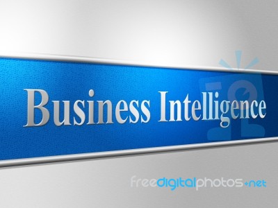 Business Intelligence Shows Intellectual Capacity And Acumen Stock Image