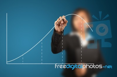 Business Life Cycle Graph Stock Photo