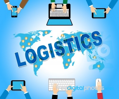 Business Logistics Represents Web Site Strategy And Analysis Stock Image