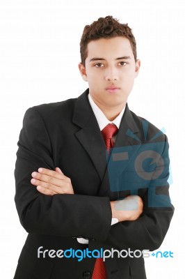 Business Man Crossing Arm Stock Photo
