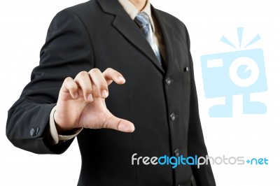 Business Man Holding Stock Photo