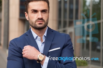 Business Man On The Street Stock Photo