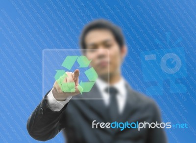 Business Man Recycling Stock Photo