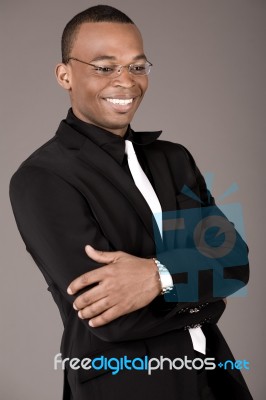 Business Man Smiling Stock Photo