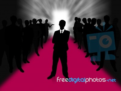 Business Man With Members Stock Image