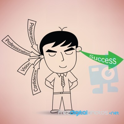 Business Man With Success Concept Stock Image