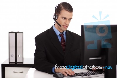 Business Man Working Stock Photo