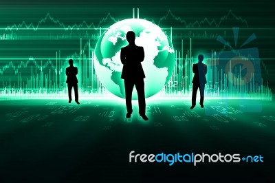 Business People And Business World Stock Image