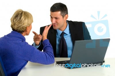 Business People In Discussion Stock Photo