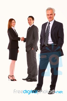 Business People Shaking Hands Stock Photo