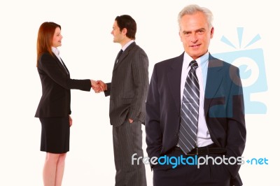 Business People Shaking Hands Stock Photo