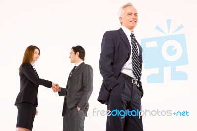 Business People Shaking Hands Stock Photo