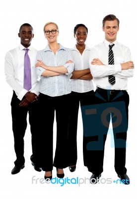 Business People With Arms Crossed Stock Photo