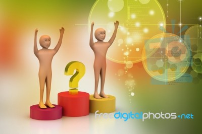 Business People With Question Mark Stock Image