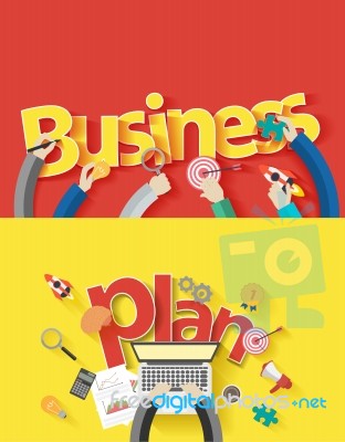 Business Plan Analysis And Planning Stock Image