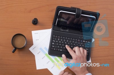 Business Plan And Tablet Stock Photo