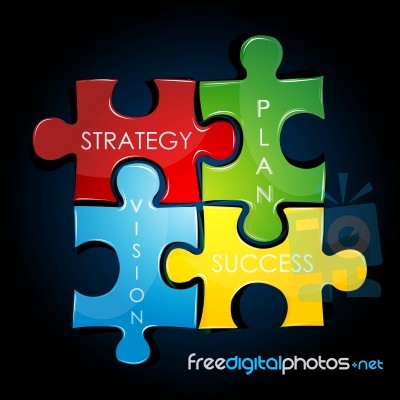 Business Puzzle Stock Image