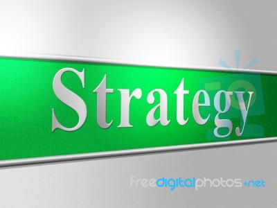 Business Strategy Represents Solutions Company And Biz Stock Image