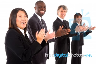 Business Team Applauding Stock Photo