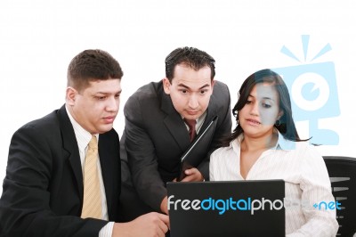 Business Team During Meeting Stock Photo
