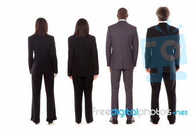 Business Team From Behind Stock Photo
