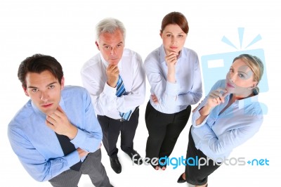 Business Team Thinking Stock Photo
