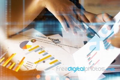Business Teamwork In Meeting Process Stock Photo