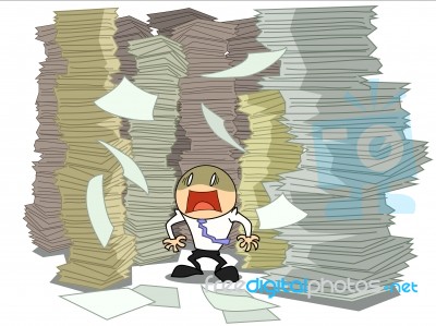 Business With Paper Stock Image Business With Paper Stock Image