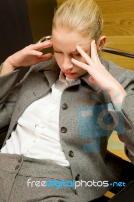 Business Woman Worried Stock Photo