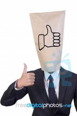 Businessman Cover Head Stock Photo