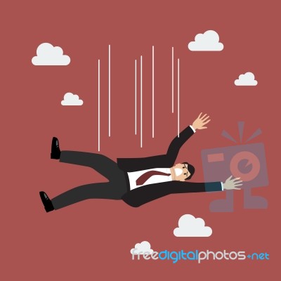 Businessman Falling Stock Image