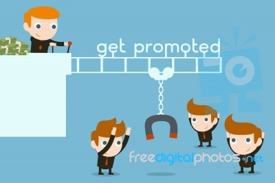 Businessman Getting Promoted Stock Image