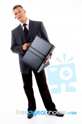 Businessman holding Briefcase Stock Photo Businessman holding Briefcase Stock Photo
