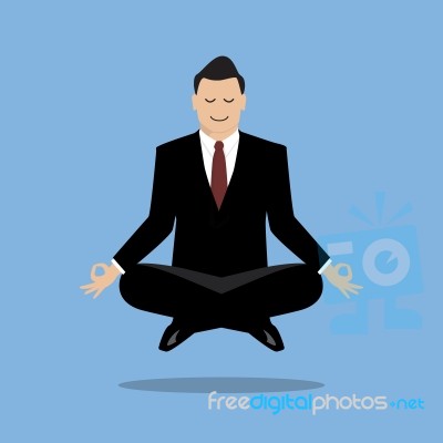 Businessman In Meditation Stock Image