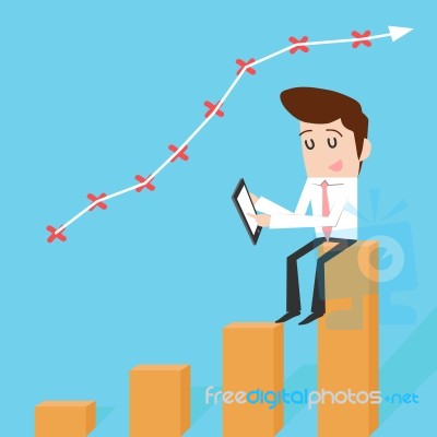 Businessman Make A Profit Stock Image Businessman Make A Profit Stock Image