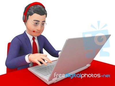 Businessman On Conversation Represents Parley Chinwag And Company Stock Image