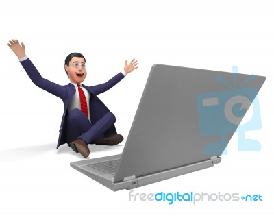 Businessman Overwhelmed Means Dazed Happy And Trade Stock Image