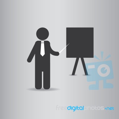 Businessman Presentation  Illustration  Stock Image
