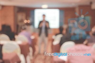 Businessman Presenting Product Stock Photo