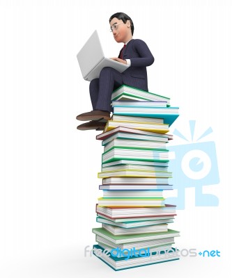 Businessman Searching Represents Educating Corporation And Biz Stock Image