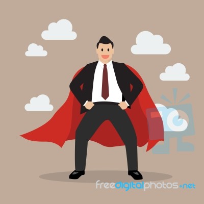 Businessman Superhero Stock Image