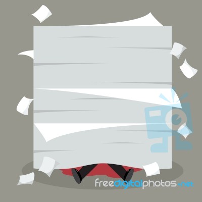 Businessman Under A Lot Of Documents Stock Image Businessman Under A Lot Of Documents Stock Image