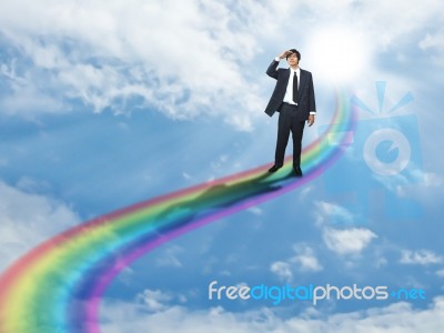 Businessman Vision Stock Photo