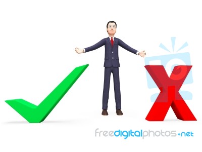 Businessman With Options Indicates Choose Businessmen And Commerce Stock Image