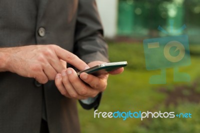 Businessman With The Smart Phone Stock Photo Businessman With The Smart Phone Stock Photo