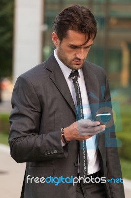 Businessman With The Smart Phone Stock Photo Businessman With The Smart Phone Stock Photo