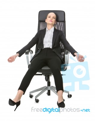 Businesswoman Relaxing Stock Photo